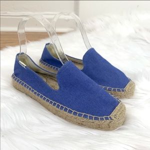 Soludos Blue Espadrille Flats Loafers Size 7